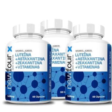 Imagem de Luteína + Astaxantina + Zeaxantina +Vitaminas Kit 3 Unidades - New Fou
