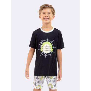 Imagem de Pijama Manga Curta Infantil Masculino Beetlejuice 3x - Veggi, Preto, 1