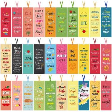 Imagem de Bookmarks Chinco Teacher Appreciation, pacote com 120 fitas