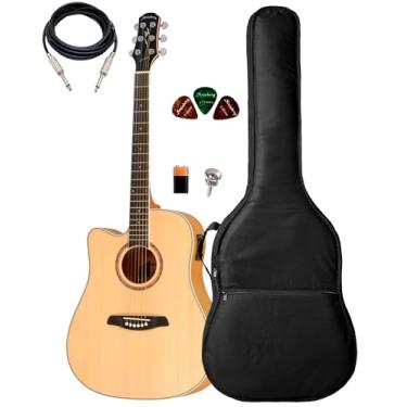 Imagem de Violão Strinberg Canhoto London Le30c Ns + Capa Acolchoada