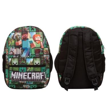 Imagem de Mochila Escolar Infantil Grande Estampa Minecraft Crianças - TOYS 2U
