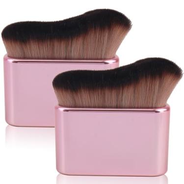 Imagem de Pacote com 2 pincéis autobronzeadores, autobronzeador profissional, Kabuki, pó, base, blush, sombra, bronzer, escova facial e corporal