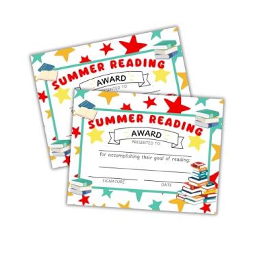 Imagem de Prêmio de Leitura de Verão Certificado de Realização Pacote 50 21,6 x 28 cm AR Points Library Book List Elementary Librarian Goal Excellence