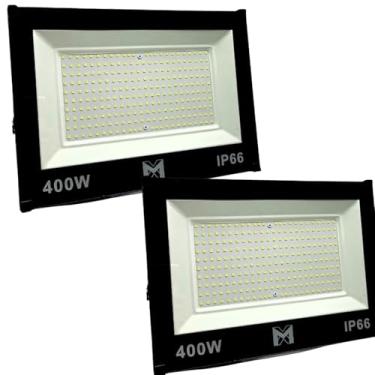Imagem de KIT 2 Refletor LED 400W Bivolt IP66 6500K Branco Frio – Alta Potência para Iluminação Externa, Áreas Industriais e Esportivas