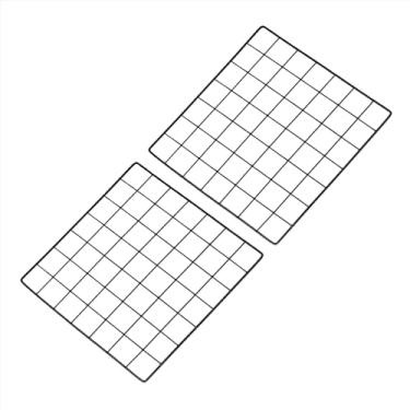 Imagem de PATIKIL Painel de grade de arame de 35,56 cm x 35,56 cm, pacote com 2 quadros fotográficos, painéis de grade de exibição de memorando, organizador de pendurar na parede, painel decorativo para casa
