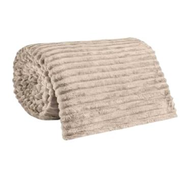 Imagem de Manta Casal Canelada Aveludada Soft 2,00x1,80 Microfibra Antialérgica Poliéster Toque Macio Lavável Diversas Cores