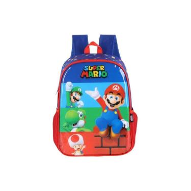 Imagem de Mochila Costas Super Mario E Luigi Infantil Meninos Escolar