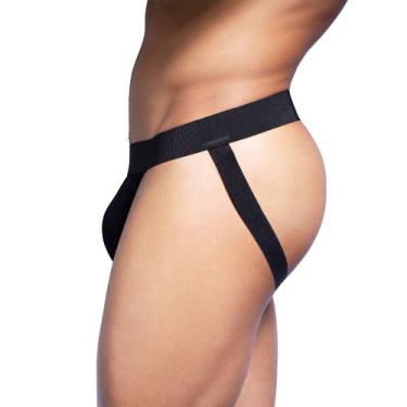 Imagem de Jockstrap Cueca Suporte Atlético - no-brand, Preto, XG