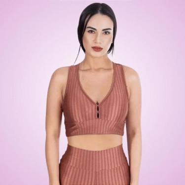 Imagem de Top Nadador 3D com Bojo Bronze - Vimo, G, Bronze