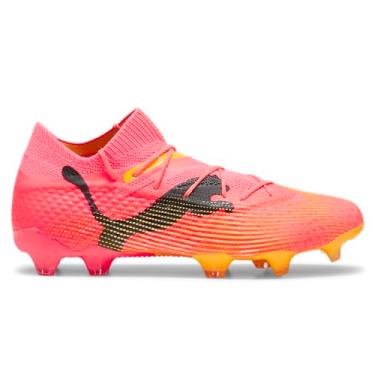 Imagem de Puma Chuteira masculina Future 7 Ultimate Firm GroundArtificial Ground Soccer para atividades ao ar livre, grama - laranja, Sunset Glow/preto/Sun Stream, 41