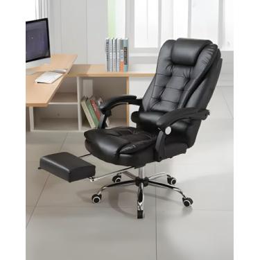 Imagem de Cadeira De Escritório Presidente Ergonômica Confortávem Regulagem de Altura Big Boss Reclinável Com Apoio Para Os Pés