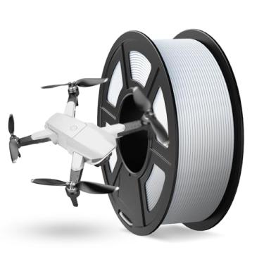 Imagem de JAYO Filamento PETG fosco rápido 1,75 mm branco 1,1 kg, filamento de impressora 3D de alta velocidade 30-600 mm/s, alta dureza e resistência a impactos, carretel de 1,1 kg (1,1 kg)