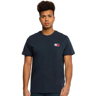 Imagem de Camiseta Tommy Jeans Masculina Flag Badge Azul Marinho-Masculino