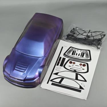 Imagem de SANTAIZI 1/10 Scale R34 Style RC Clear Body Shell Replacement for Drift Racing Touring On-Road Car Width 200mm with Decal Sheet (Chameleon)
