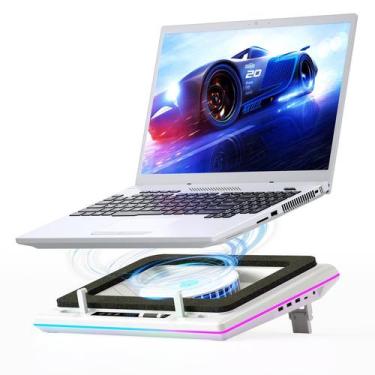 Imagem de Almofada de resfriamento para laptop llano RGB White para laptops de 1