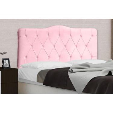 Imagem de Cabeceira para Cama Box Solteiro 90 Cm Luxury - Suede Rosa - In-9 Deco