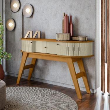 Imagem de Aparador Buffet Para Sala De Estar Estoril - 7 Decor - Madetec, Cumaru