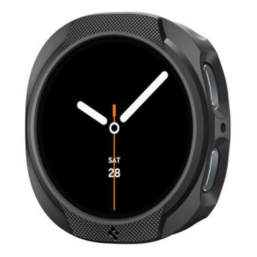 Imagem de Spigen Liquid Air projetada para Samsung Galaxy Watch 8 40 mm capa de TPU leve flexível (2025) - preto fosco