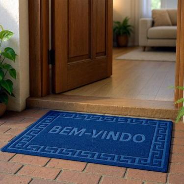 Imagem de Kit 03 Tapete Antiderrapante Capacho Welcome 38 cm X 58 cm Porta Entra