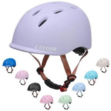 Imagem de CELOID Capacete infantil, capacetes de bicicleta para bebês de 8 a 10 a 16 anos, meninos, meninas, ajustável, multiesportivo, ciclismo, skate, patins, patins, patins, patins e patins, violeta