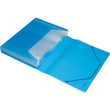 Imagem de Pasta Sanfonada Plastica A4 12 Divisoes Azul (7896644704731) - Polibra