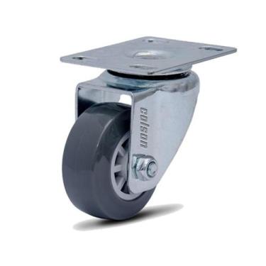 Imagem de Rodízio Linha BP Placa 2" 50mm Anti Risco Móveis 45kg Cinza - Colson -
