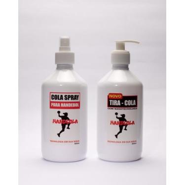 Imagem de Kit Cola Spray para Handebol HandCola+ Removedor 500ml Cada