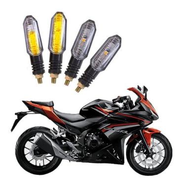 Imagem de Kit 4 Setas Sequenciais Pisca de Led Universal Modelo P50S Moto CBR 50