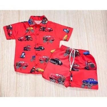 Imagem de Conjunto Menino Mauricinho Carros ( Vermelho) - EDYNHOKIDS, G