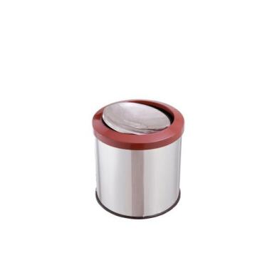 Imagem de Lixeira Inox Basculante 20 Litros Tampa Com Cor Flip Top - CM Design, 