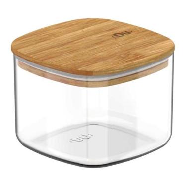 Imagem de Pote Hermetico Cozinha 450ml OU Keep com Tampa de Bambu