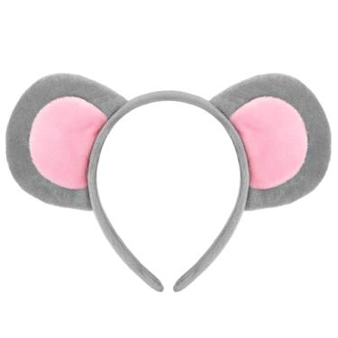 Imagem de Faixa de cabeça de orelhas de rato de Halloween, orelhas de rato cinzentas, acessórios de fantasia de Dia das Bruxas, para mulheres adultas, orelhas de rato, faixa de cabeça para brincadeiras