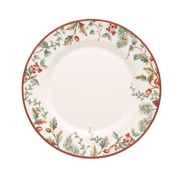 Imagem de Prato Raso Copa E Cia Aquarelle Natal Em Cerâmica Gnomos