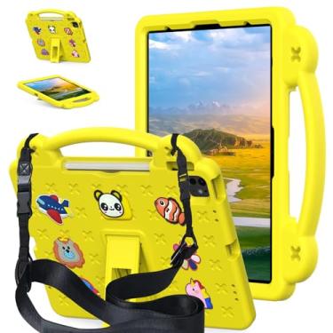 Imagem de YRH Capa infantil para iPad Air 13 polegadas M2 (2024)/iPad Pro 13 polegadas 7ª geração capa M4 (2024)/iPad Pro 12,9 polegadas (2022/2021/2020) (amarela)