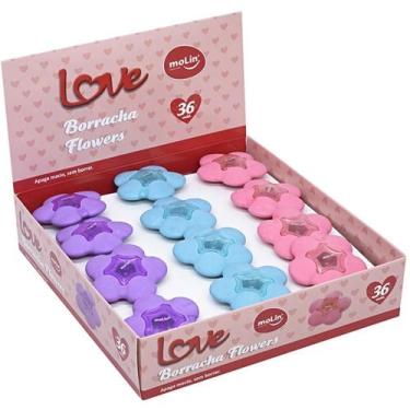 Imagem de Borracha Colorida Flowers 3 Cores DP.COM 36 - Molin