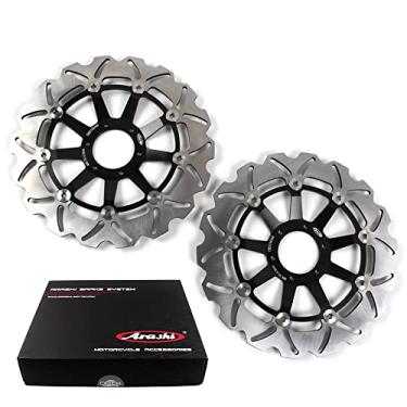 Imagem de Discos de freio dianteiro Arashi Rotores para Honda XL1000V VARADERO 1999-2011, GL1500 F6C VALKYRIE 1997-2003, GL1800 Goldwing 1800 2001-2017, peças de acessórios de motocicleta preta