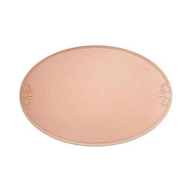 Imagem de Protetor De Mesa Retro Em Couro Cinza, Isolante Térmico, Impermeável E