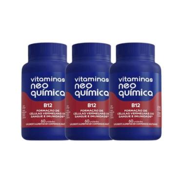 Imagem de Kit 3x Vitamina B12 60 cpr mastigáveis - NEO QUIMICA