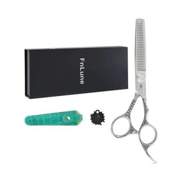 Imagem de Tesoura Profissional De Cabeleireiro 6.0 Fnlune Para Salão E Barbeiro,