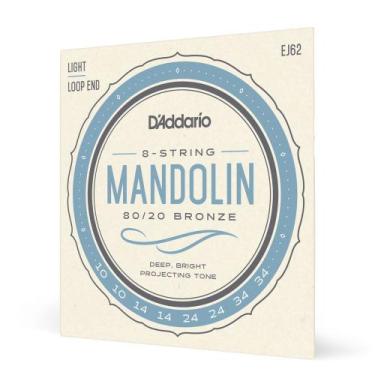 Imagem de Encordoamento Para Bandolim .010-.034 D'Addario Bronze 80/20 EJ62 - D 
