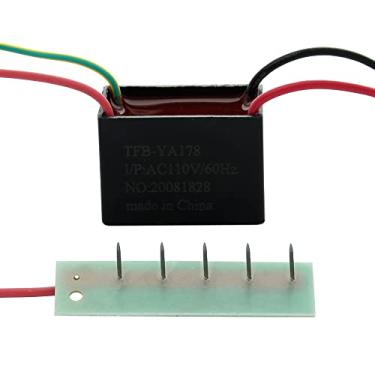 Imagem de SHOPCORP Gerador de íons negativos 110-120VAC – Módulo ionizador de ar para purificadores de ar com micro agulhas pino de aço inoxidável, sistemas HVAC, aplicadores de grama estática e dispositivos de