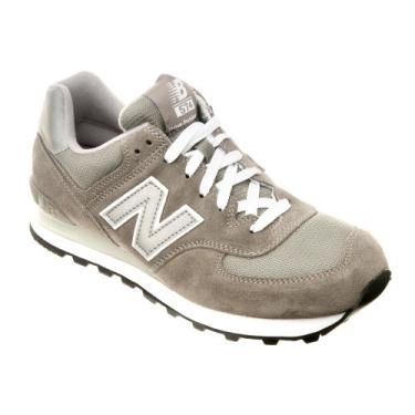 Imagem de New Balance Tênis de corrida masculino 574 Classics, Cinza/prata, 18 Wide