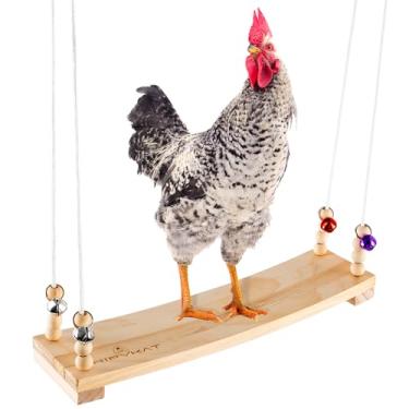 Poleiro Para Galinhas Vehomy - Balanço De Madeira Natural Para Aves