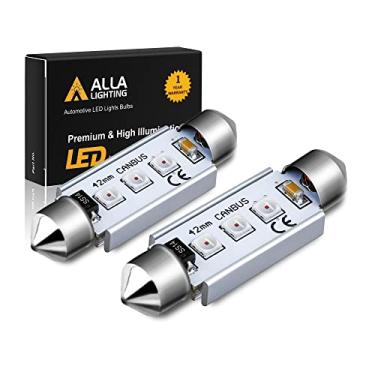 Imagem de Alla Lighting CANBUS 211-2 578 Lâmpadas LED, Festão Vermelho Super Brilhante 41 mm/42 mm 212-2 569 6413 Mapa Interior, Domo, Porta-malas, Cortesia de Passo, Luzes de Porta Lâmpadas 3030 SMD
