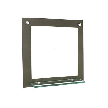 Imagem de Espelho Para Banheiro Com Prateleira 40Cm Ouro Envelhecido