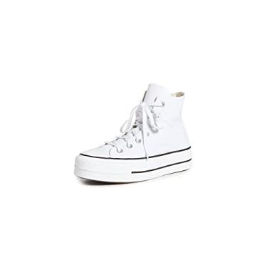 Imagem de Converse T nis feminino Chuck Taylor All Star Lift, branco/preto/branco, 11 Women/9.5 Men