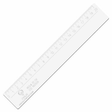 Imagem de Régua Reta Acrílica 20 Cm Transparente Desenho Técnico Fenix