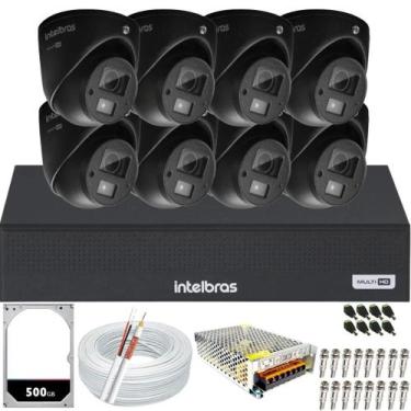 Imagem de Kit Cftv 8 Câmeras Segurança Intelbras vhd 3220 Audio Mic Full Hd Dvr 