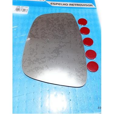 Imagem de Espelho Lente Vidro Retrovisor Metalizado Sem Base Gol Saveiro Voyage Geração 5 Esquerdo