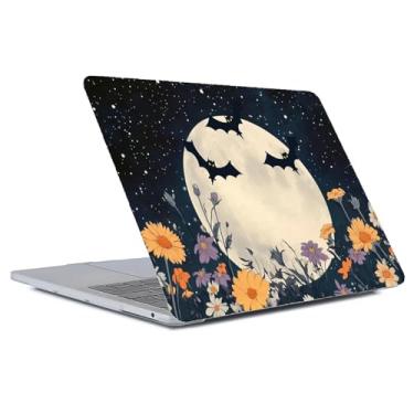 Imagem de Yicomon Compatível com MacBook Air 13 polegadas 2020 2021 M1 A2337 A2179 A1932, capa rígida de plástico para Mac Air 13 com Touch ID (2018-2021) - Moon Flowers Bats